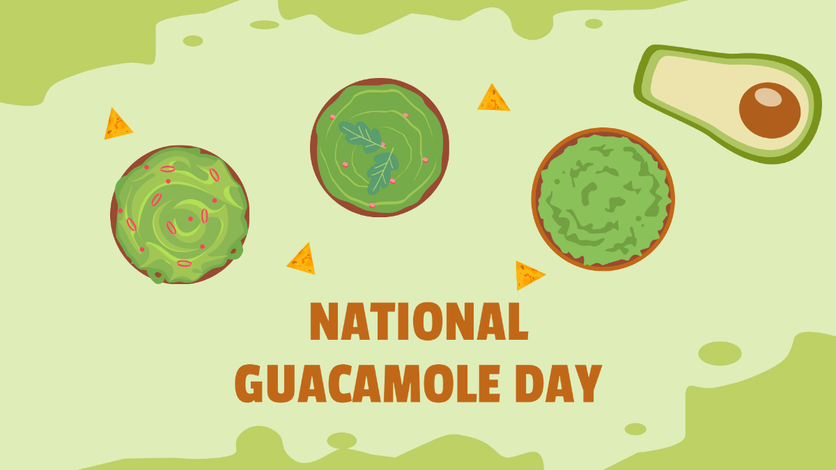 National Guacamole Day Banner Background