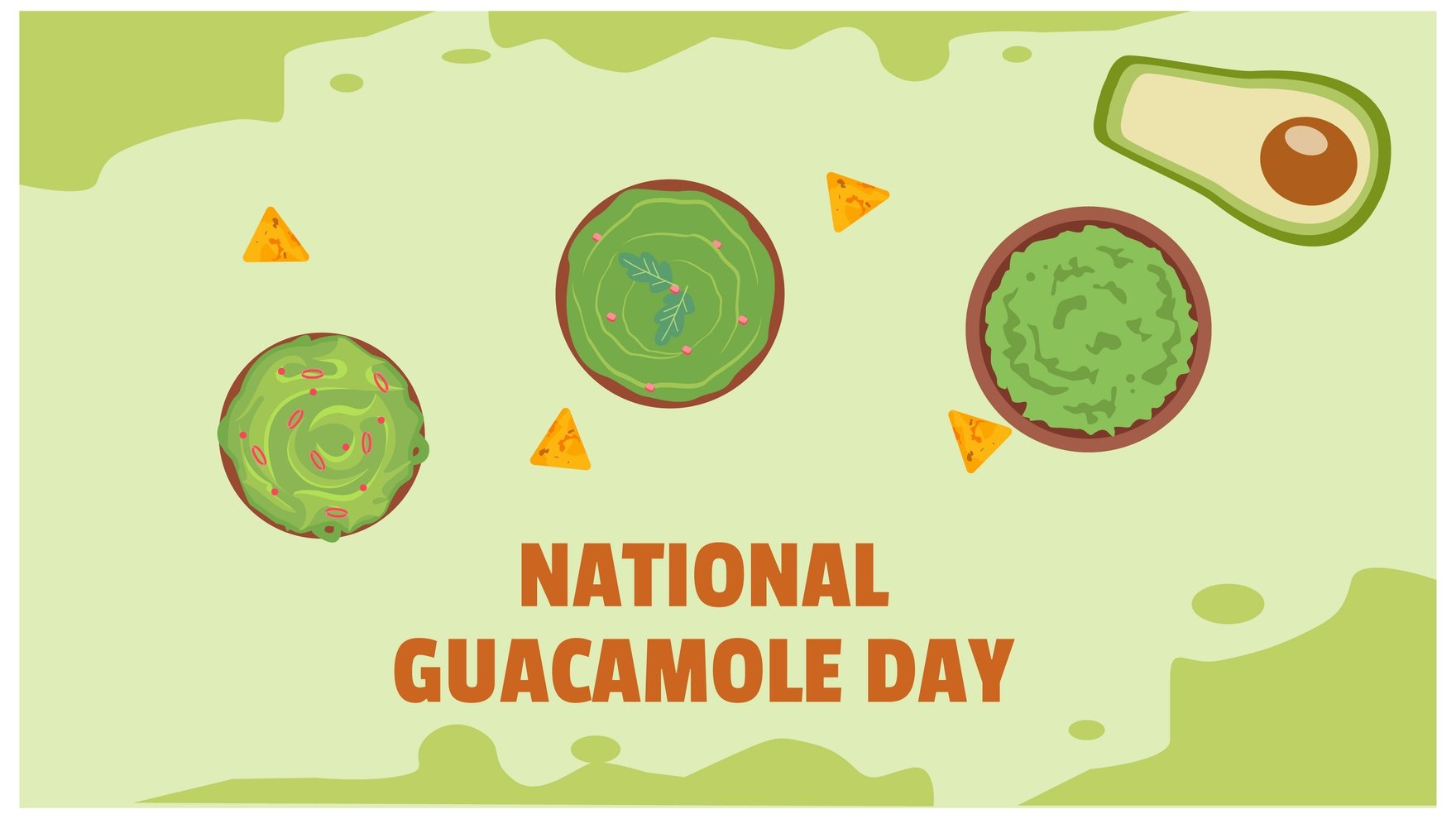 National Guacamole Day Banner Background