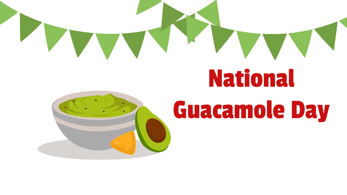 Free National Guacamole Day Design Background Template