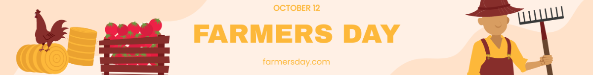 Farmers Day Website Banner Template