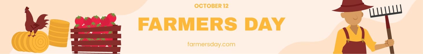Farmers Day Website Banner in Illustrator, PSD, EPS, SVG, JPG, PNG