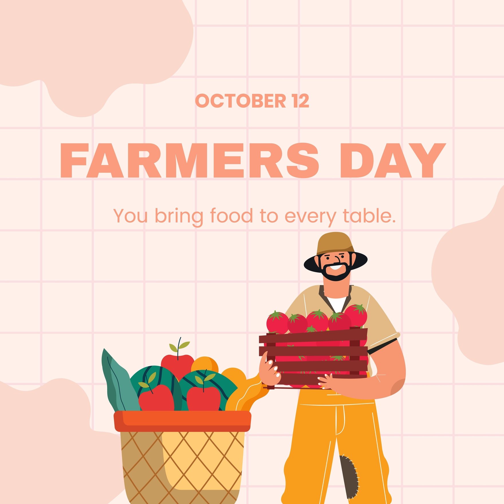 Free Farmers Day Instagram Post in Illustrator, PSD, EPS, SVG, JPG, PNG