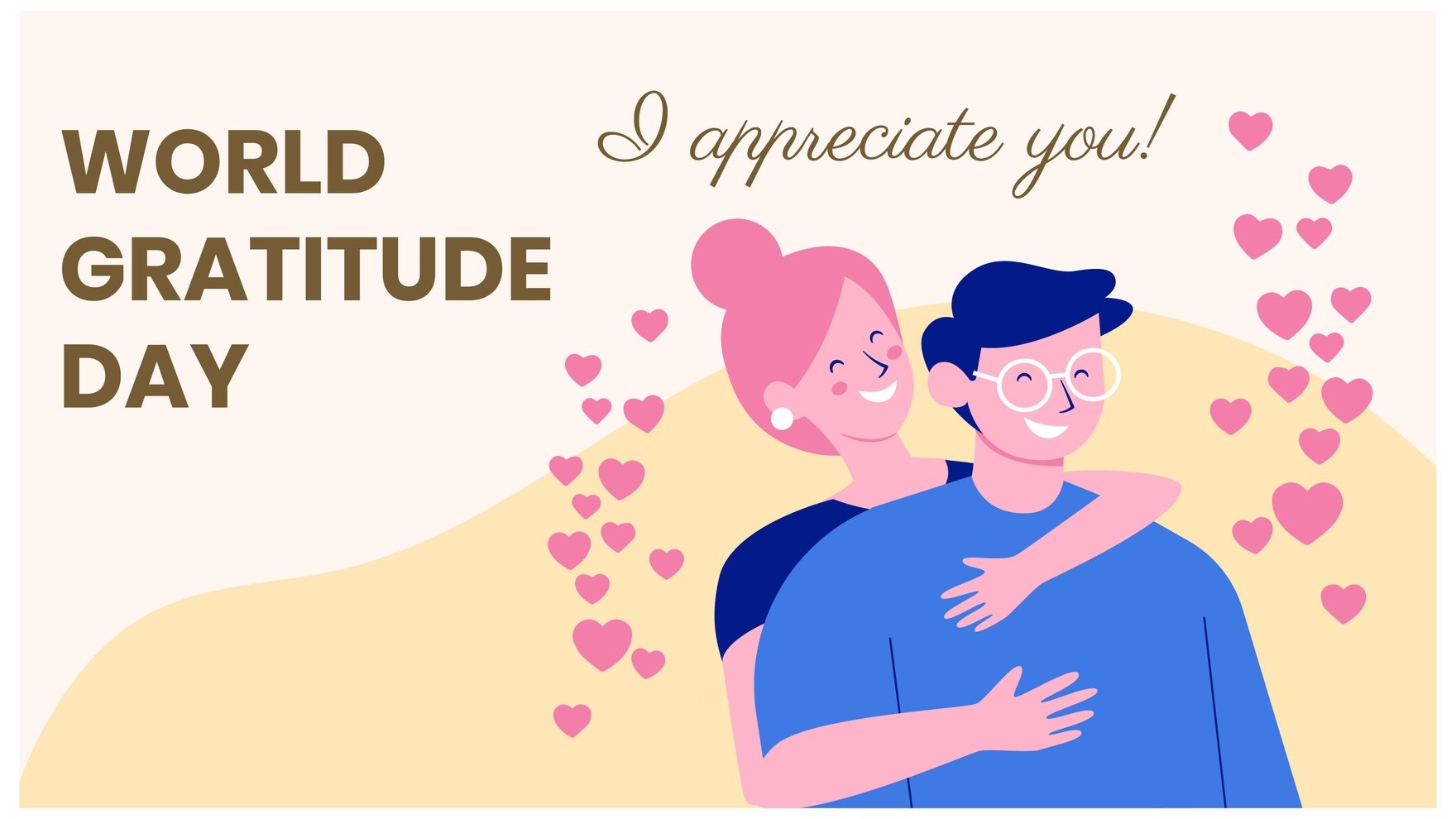 World Gratitude Day Flyer Background