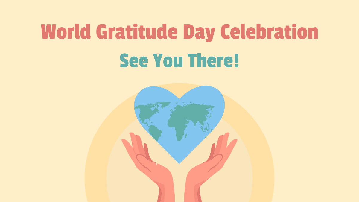 World Gratitude Day Invitation Background Template