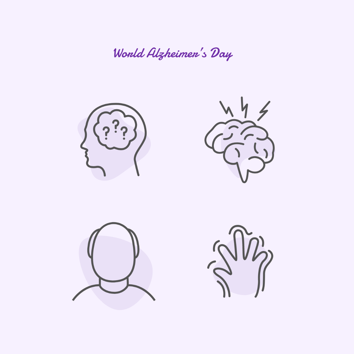 World Alzheimer’s Day Clipart Vector