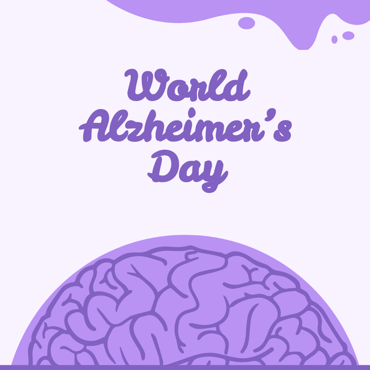 World Alzheimer’s Day Cartoon Vector Template
