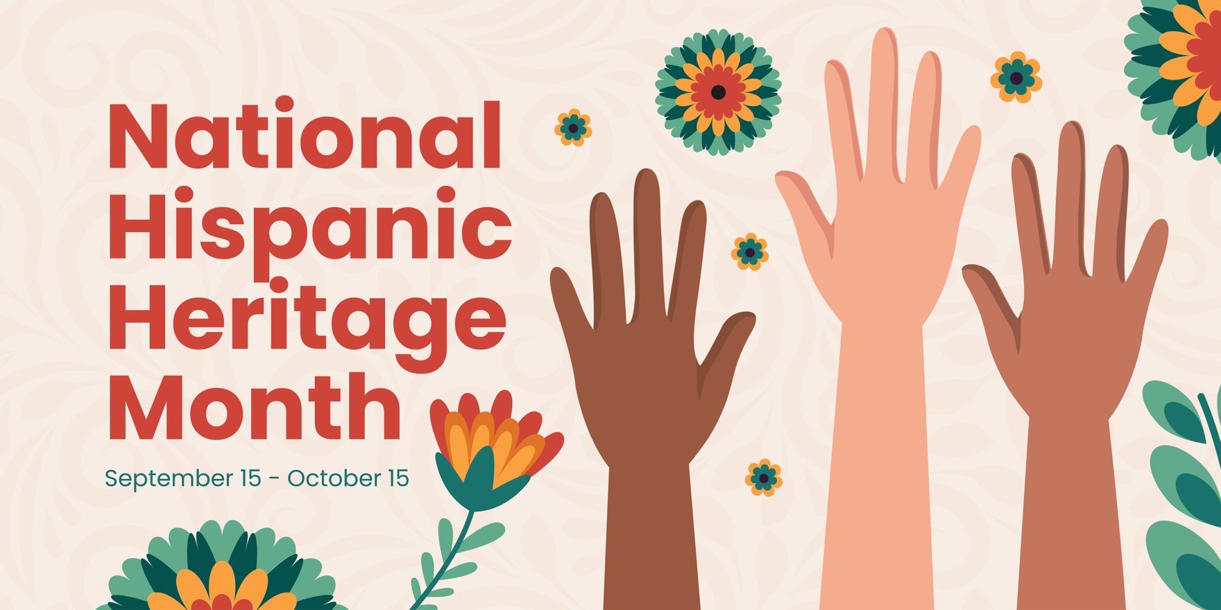 National Hispanic Heritage Month Banner Background EPS, Illustrator