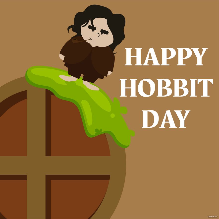 Happy Hobbit Day Illustration