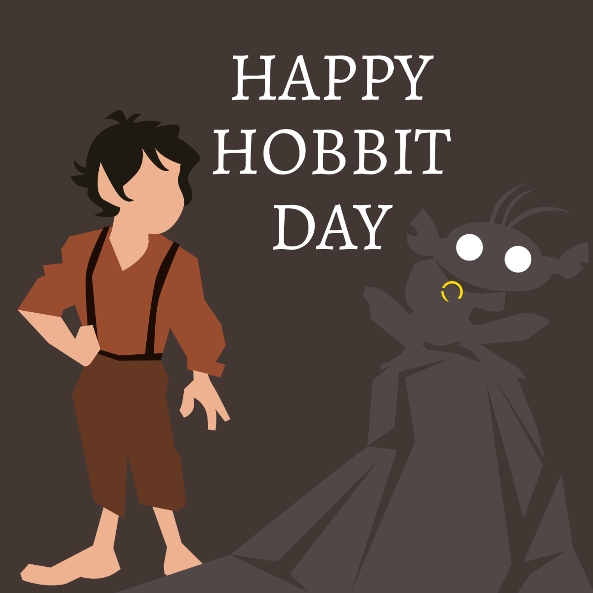 Hobbit Day Clipart Vector Template