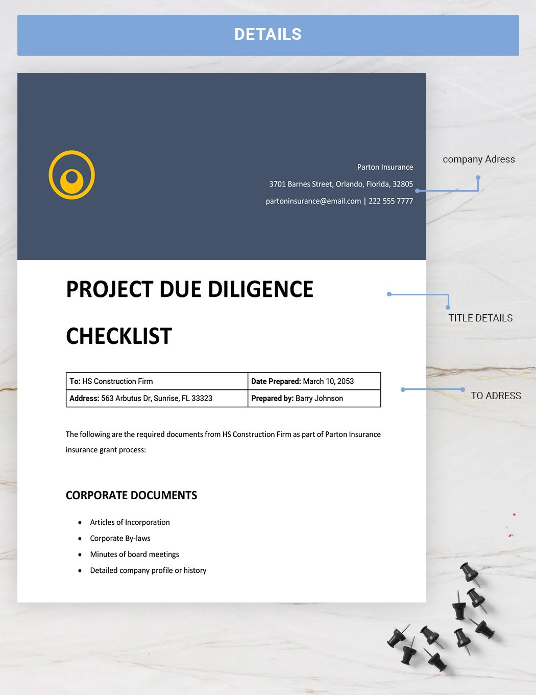 Project Due Diligence 