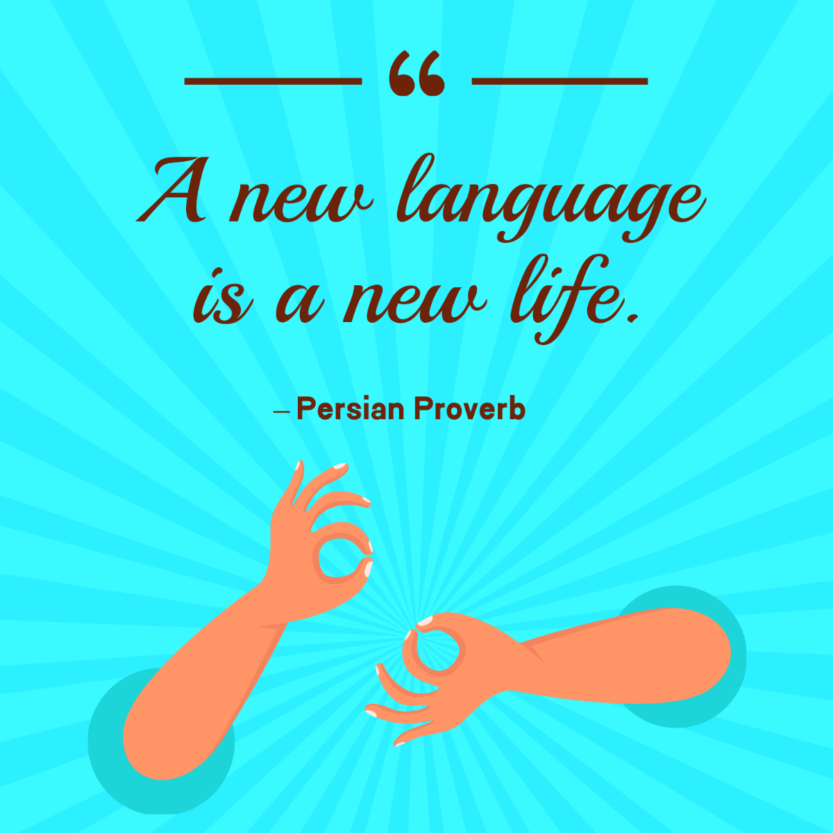 International Day of Sign Languages Quote Vector Template