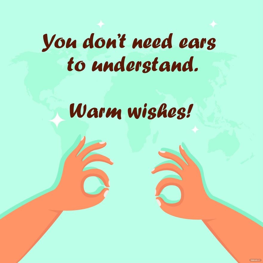 International Day of Sign Languages Wishes Vector