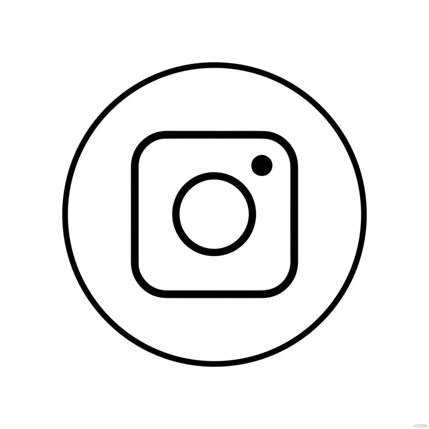 Free Black Instagram Coloring Page