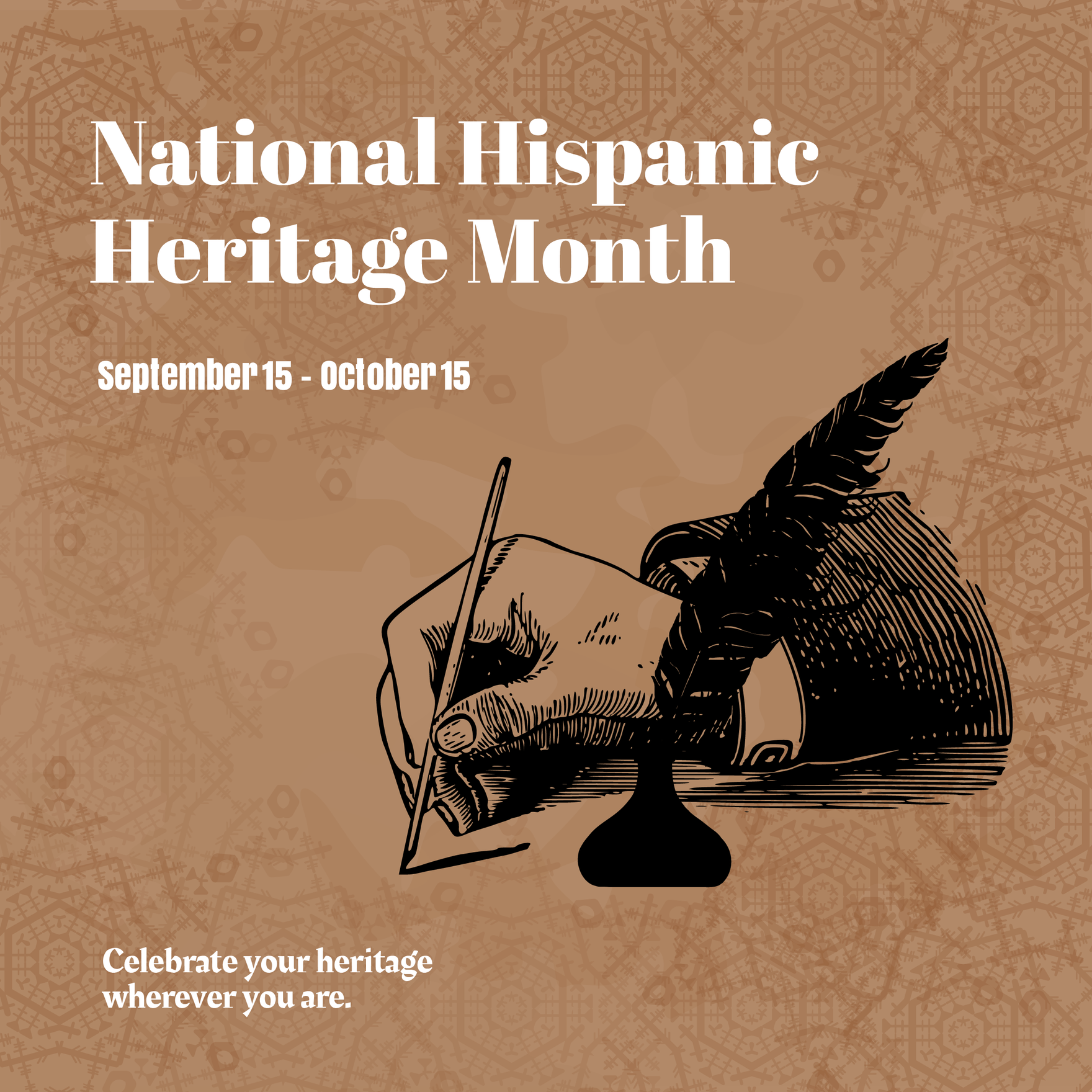 Free National Hispanic Heritage Month Whatsapp Post in Illustrator, PSD, EPS, SVG, JPG, PNG