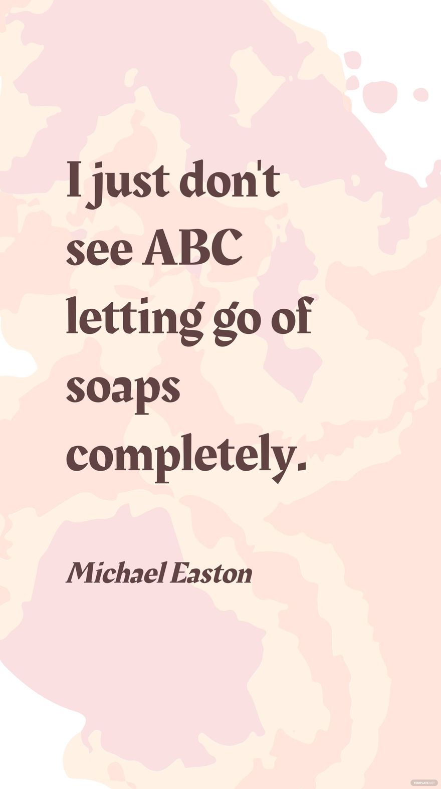 Michael Easton - I just don't see ABC letting go of soaps completely. in JPG