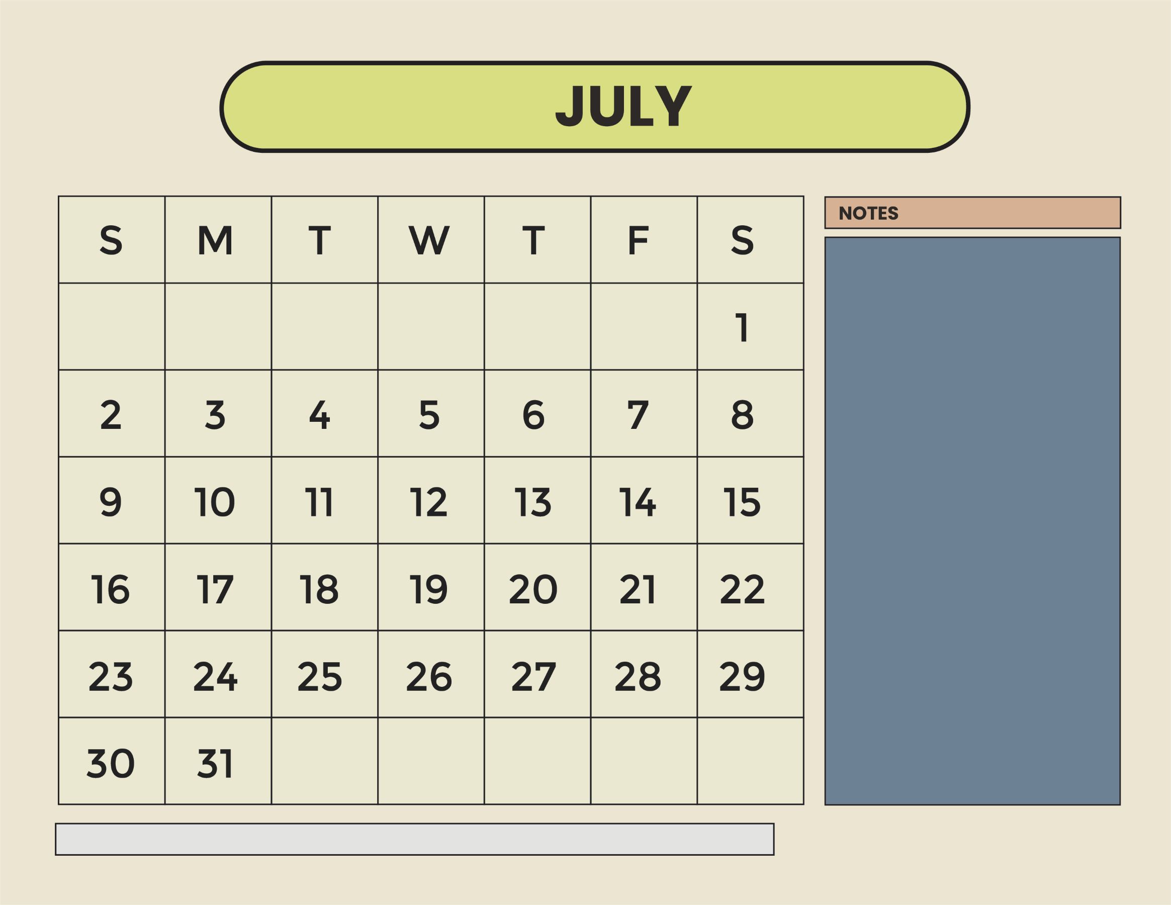 Free Simple Year 2023 Calendar Template to Edit Online