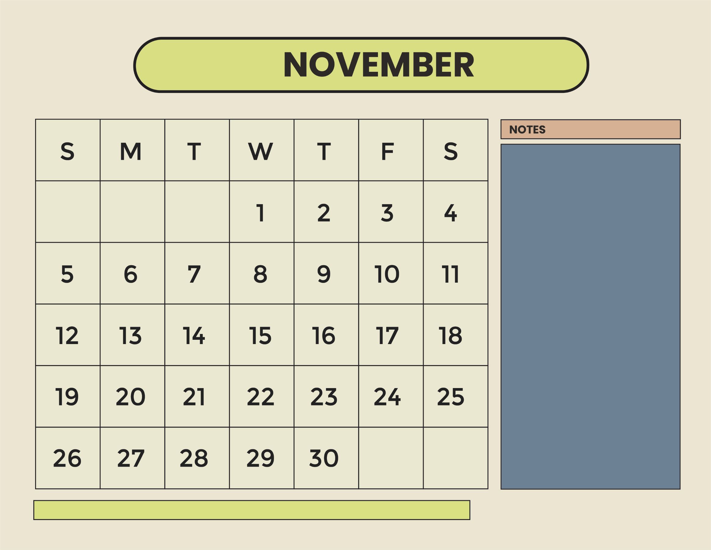 Free Simple Year 2023 Calendar Template to Edit Online
