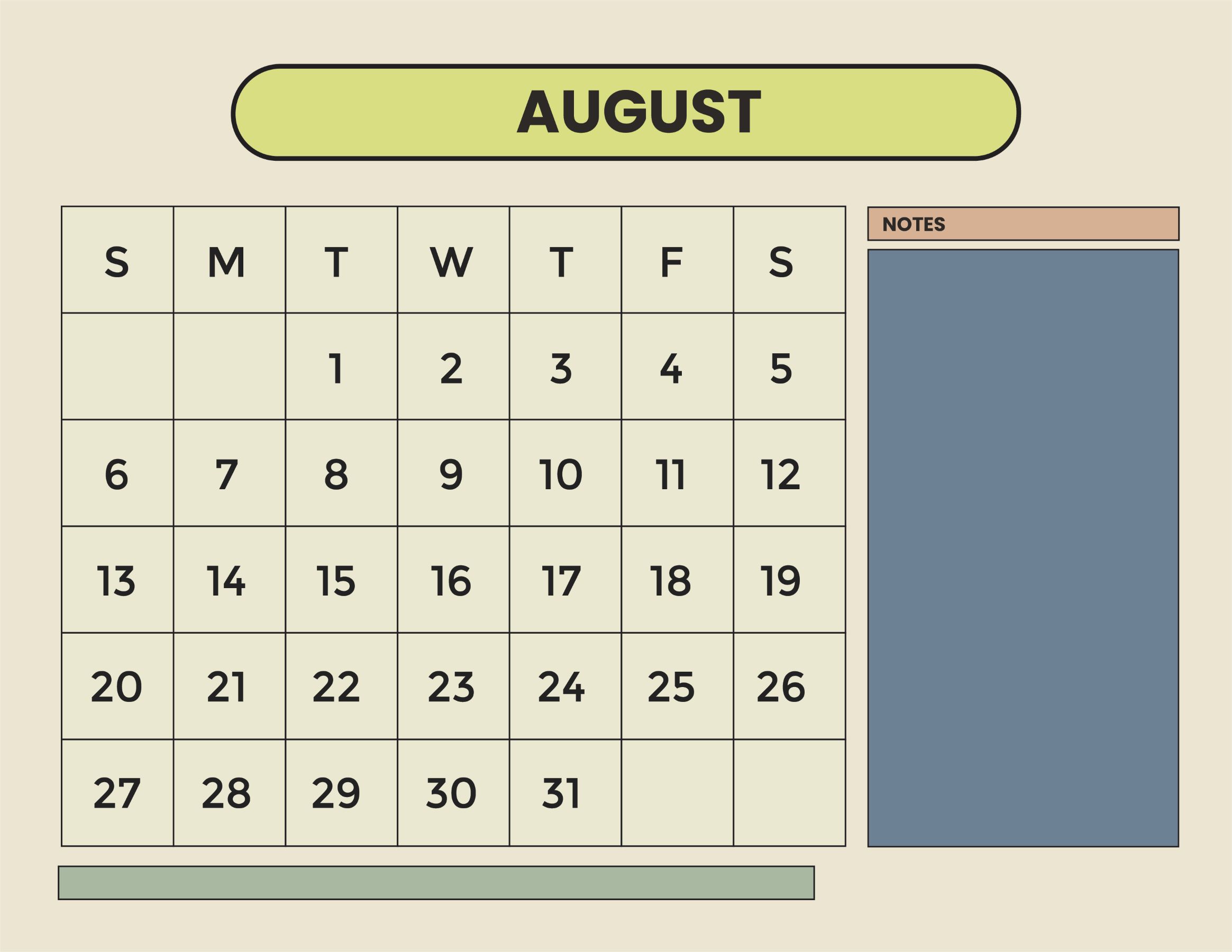 Free Simple Year 2023 Calendar Template to Edit Online