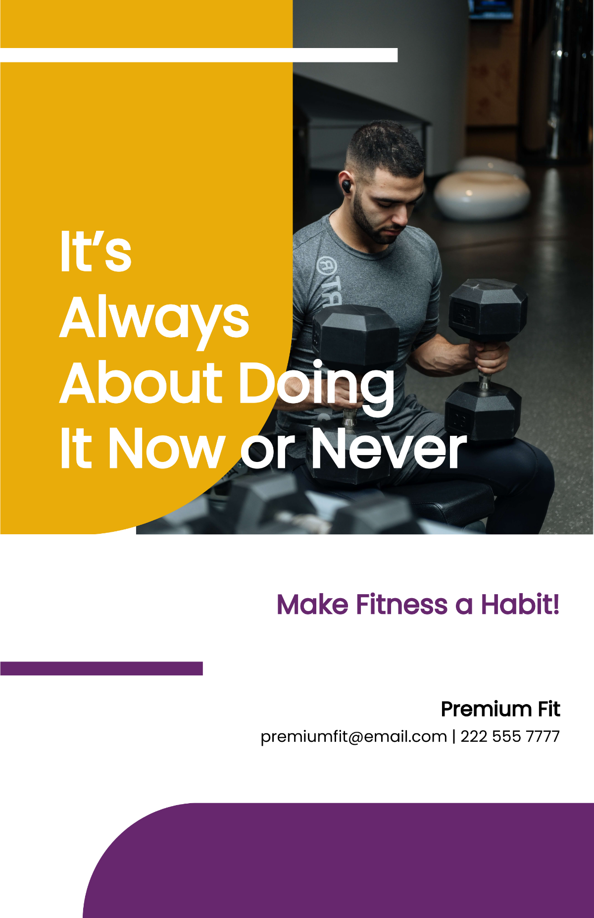 Free Fitness Motivational Poster Template