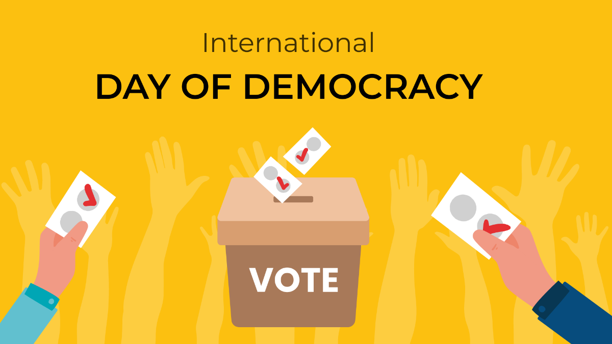 Free International Day of Democracy Design Background Template