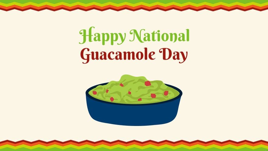 National Guacamole Day Flyer Background