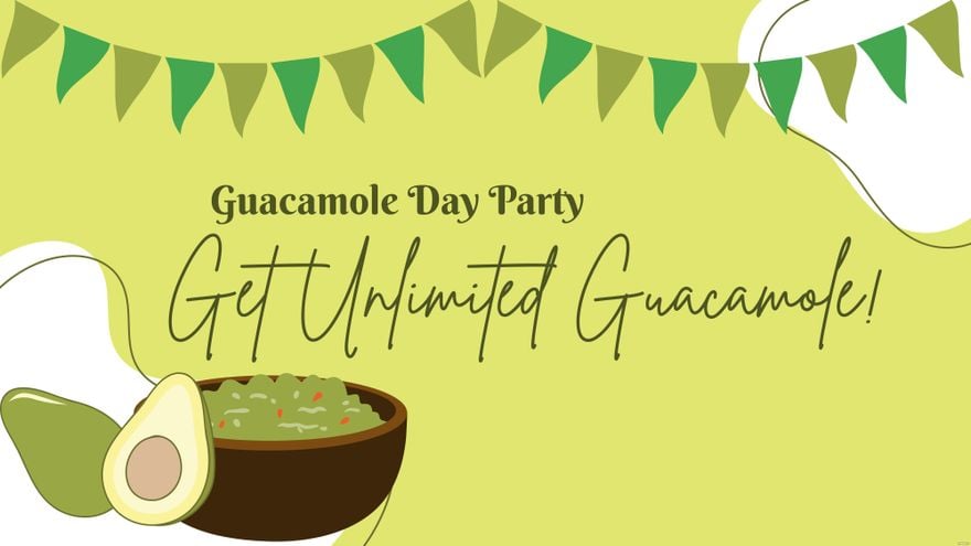 National Guacamole Day Invitation Background