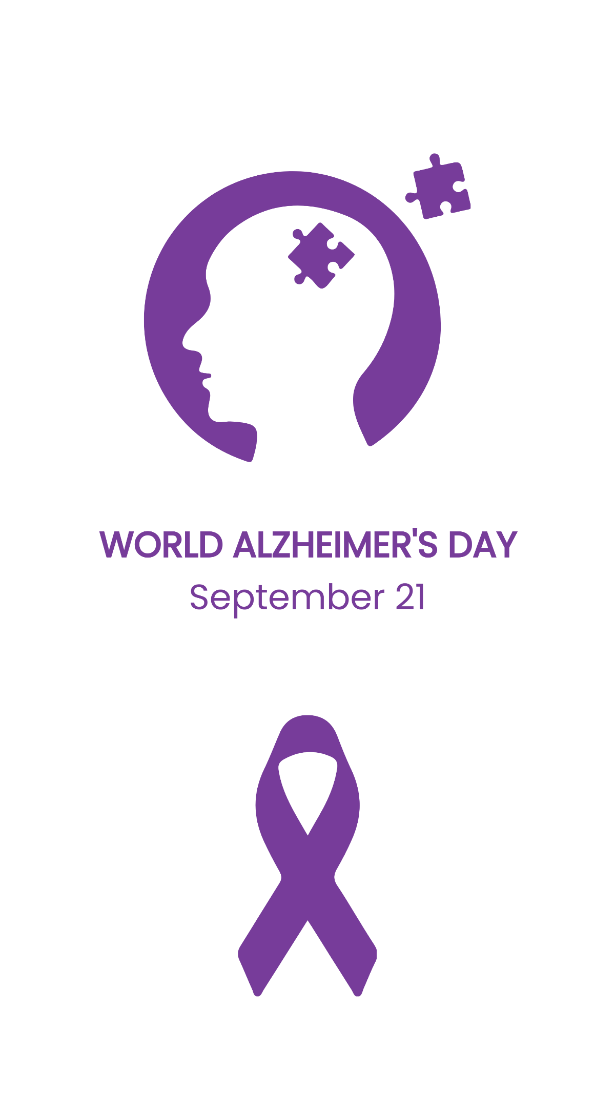 Free World Alzheimer’s Day iPhone Background Template