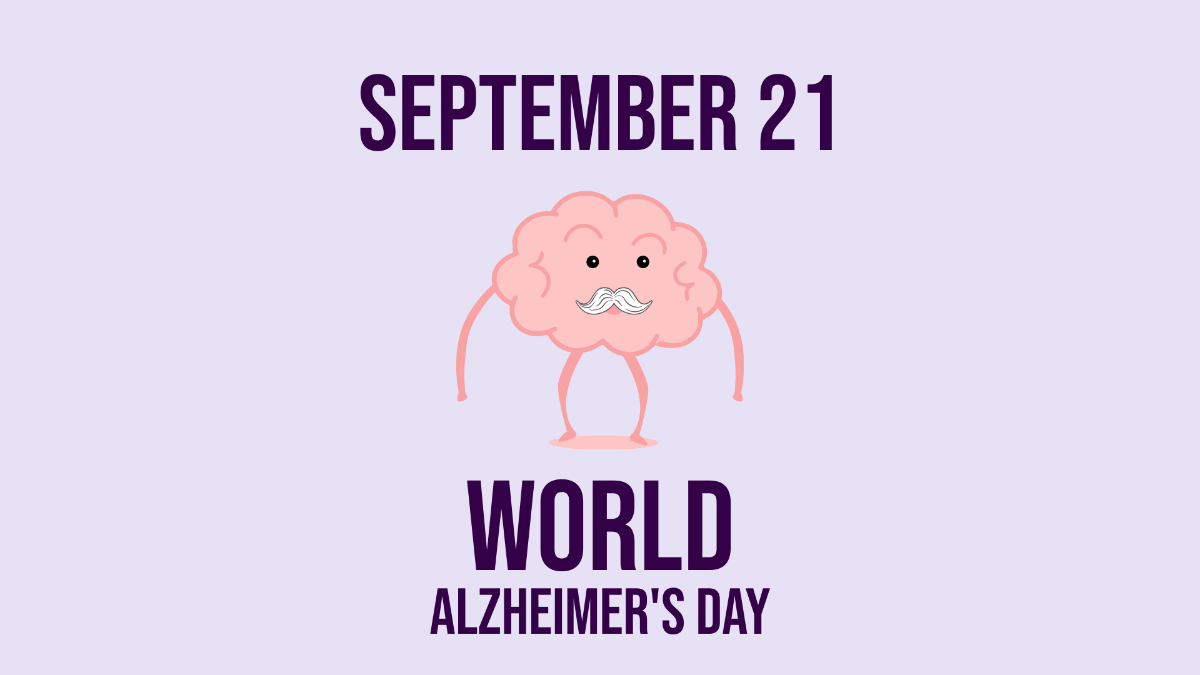 World Alzheimer’s Day Cartoon Background Template