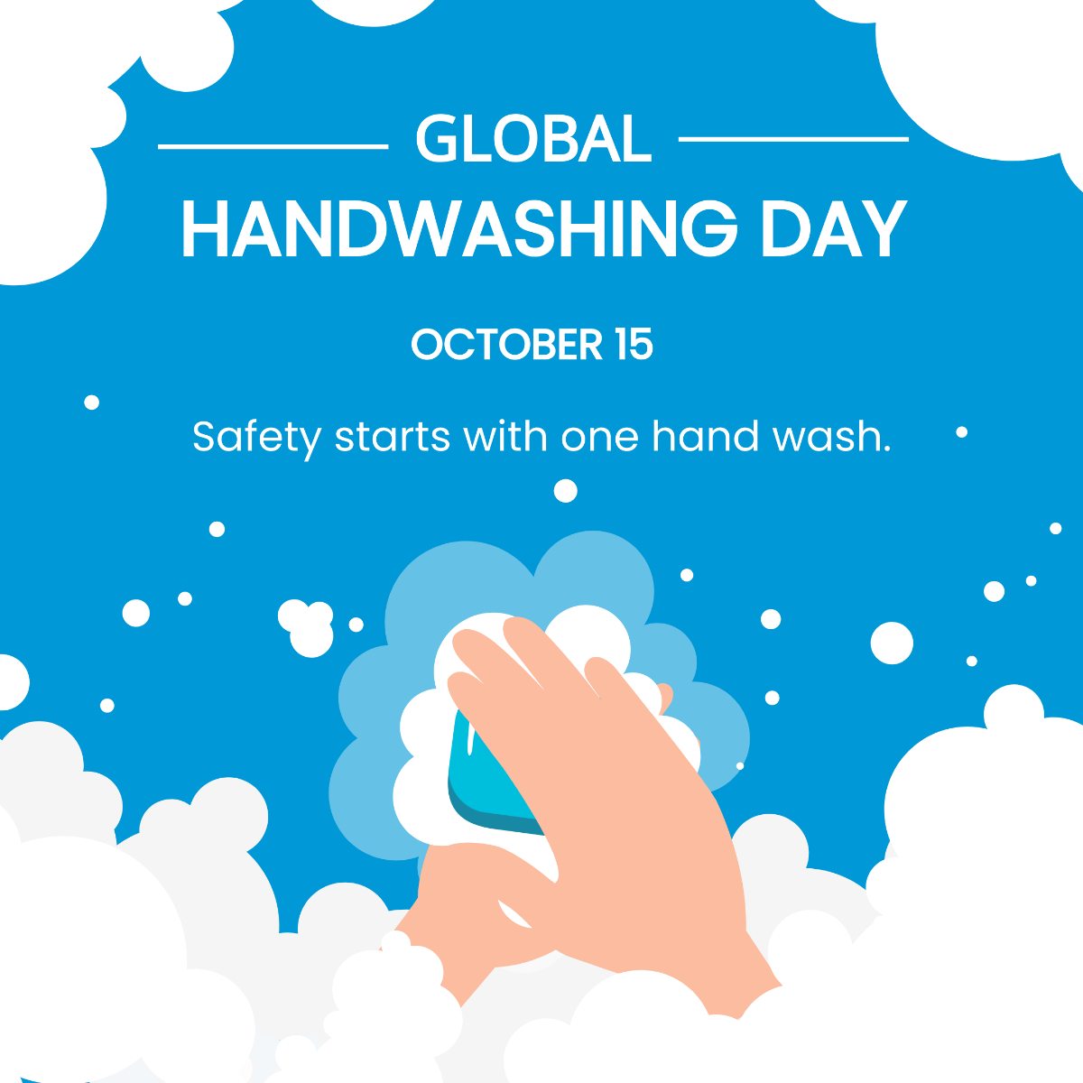 Free Global Handwashing Day FB Post Template
