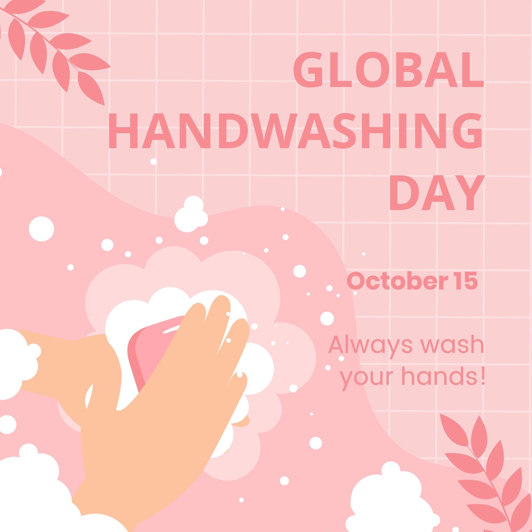 Global Handwashing Day Whatsapp Post