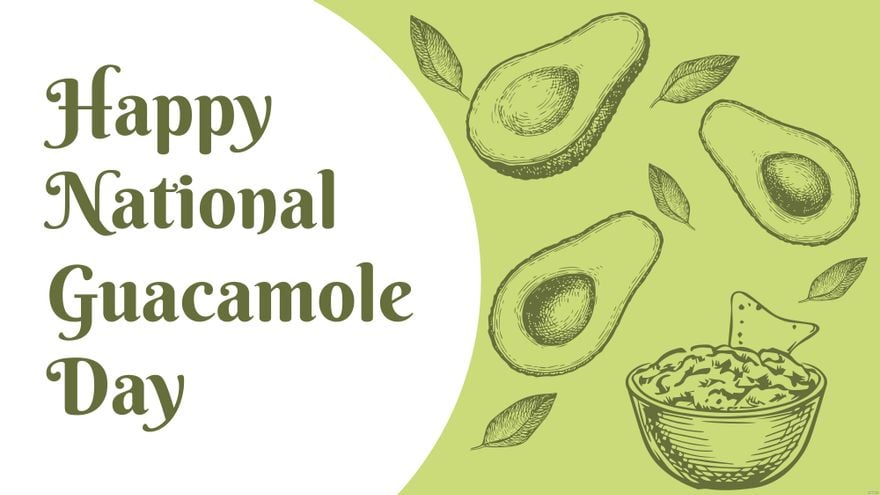 Happy National Guacamole Day Background