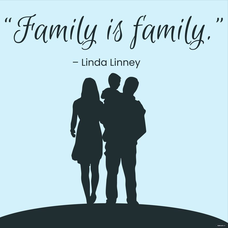 National Family Day Quote Vector