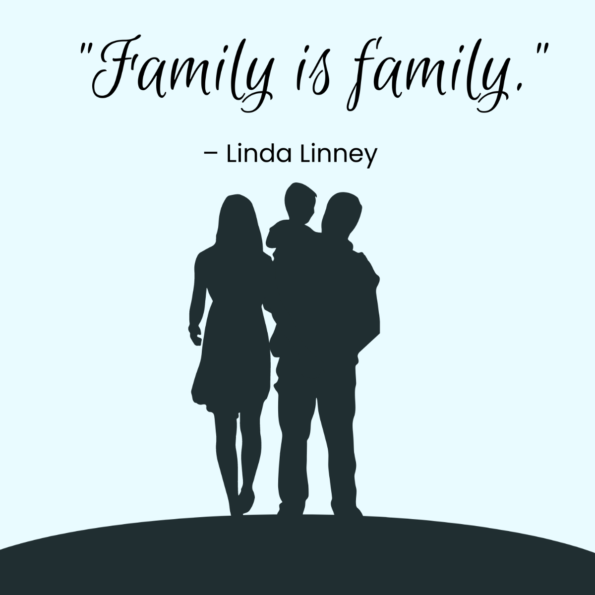 Free National Family Day Quote Vector Template