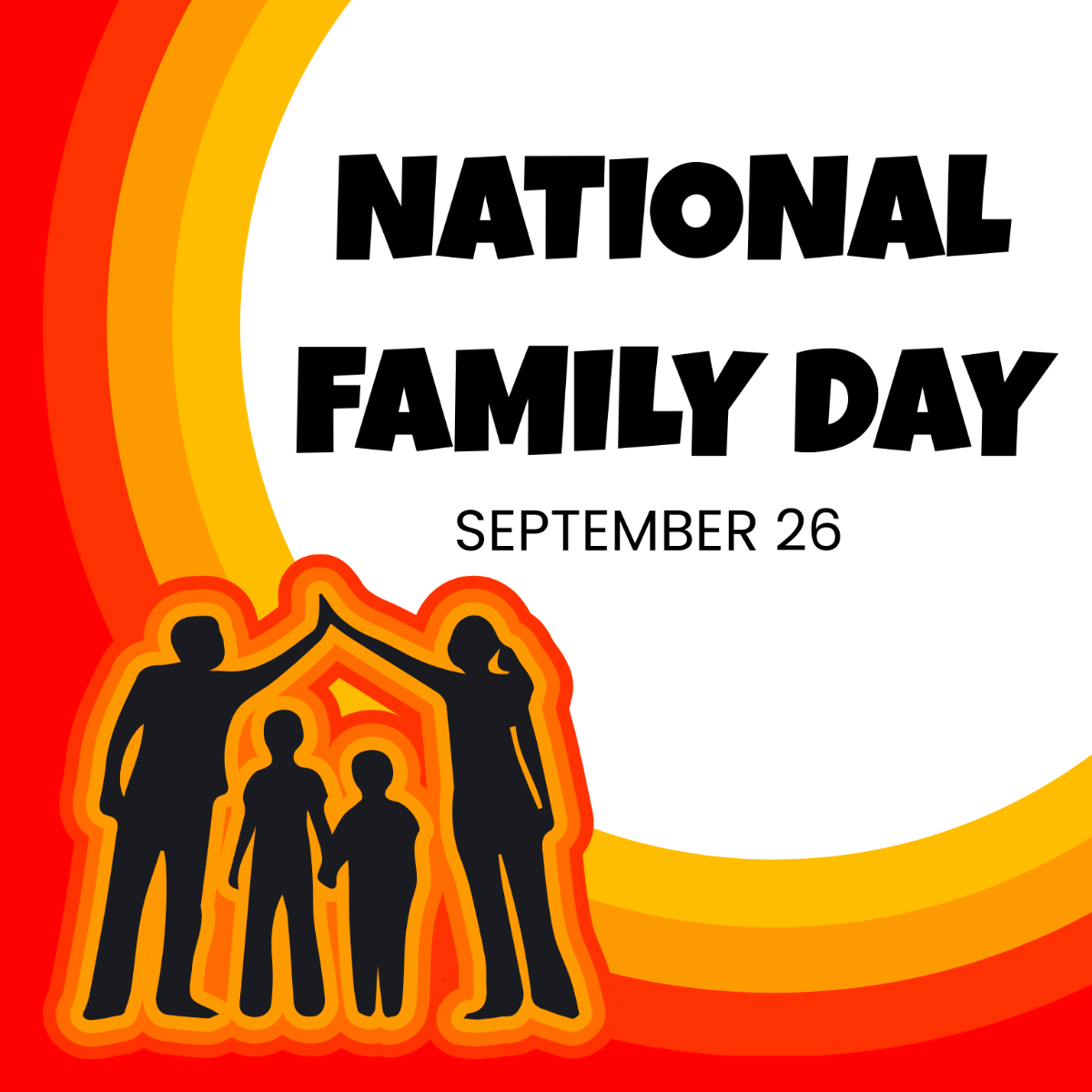 National Family Day Flyer Vector Template