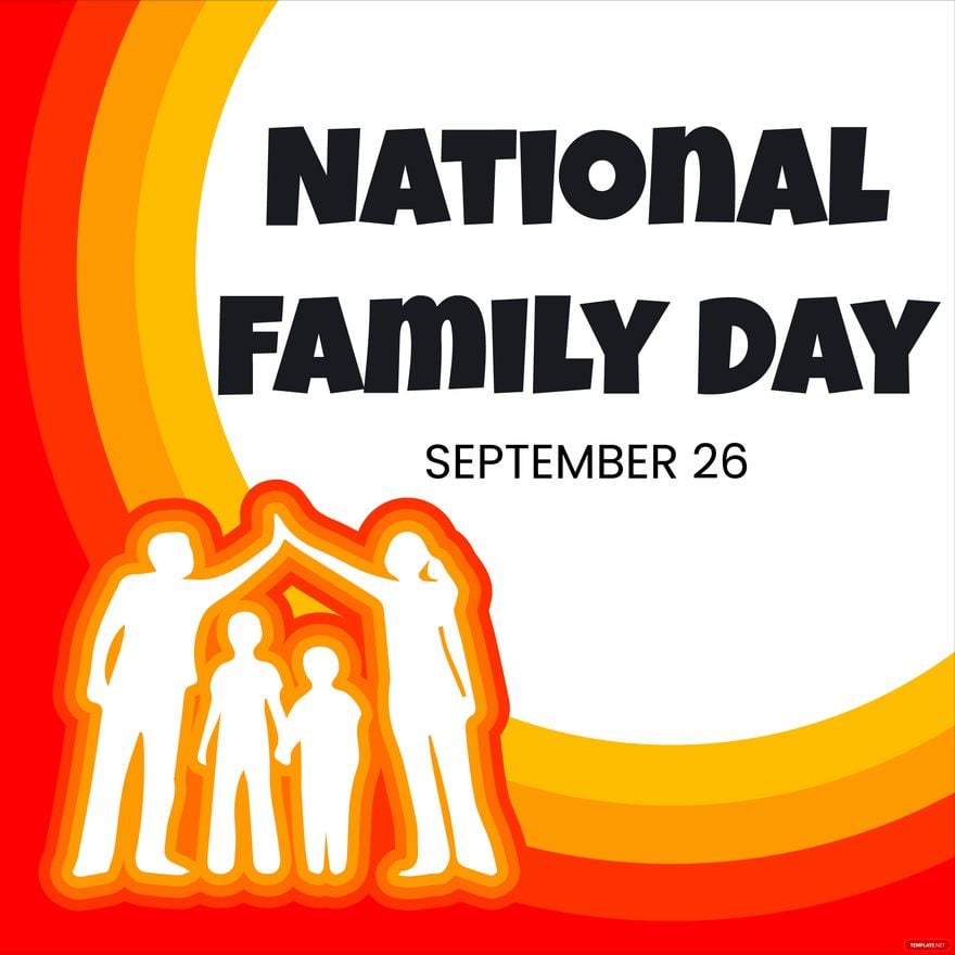 National Family Day Flyer Vector