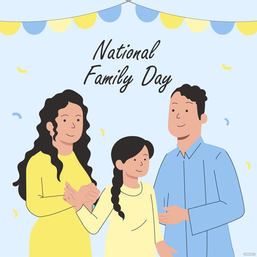 National Family Day Celebration Vector