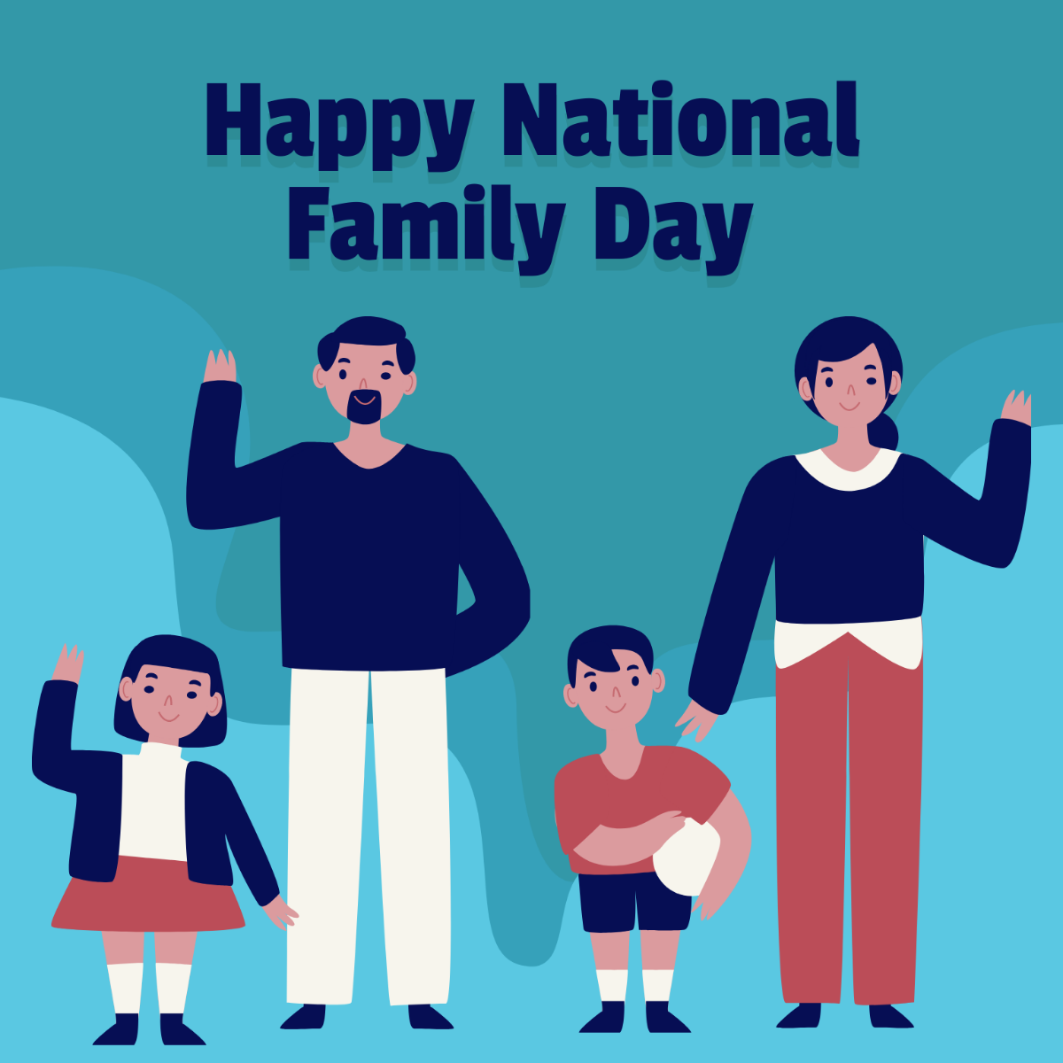 Happy National Family Day Illustration Template - Edit Online & Download