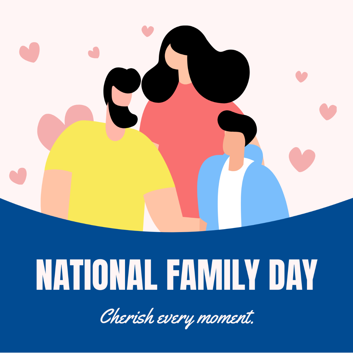 National Family Day Poster Vector Template