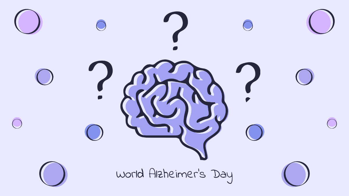 World Alzheimer’s Day Drawing Background Template