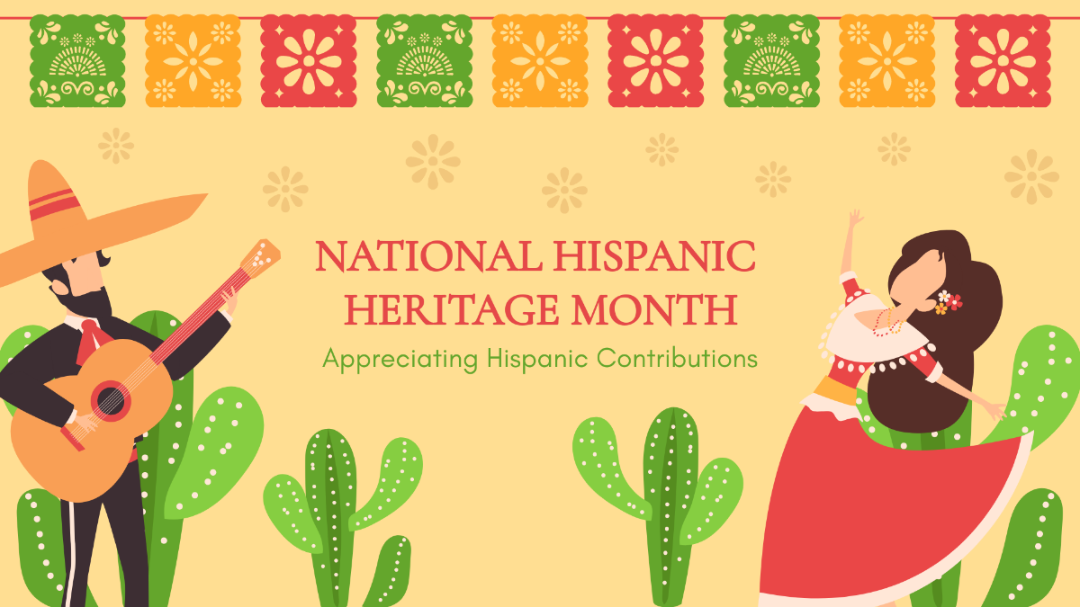 Free National Hispanic Heritage Month Flyer Background Template