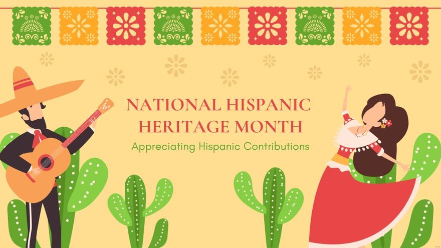 National Hispanic Heritage Month Flyer Background