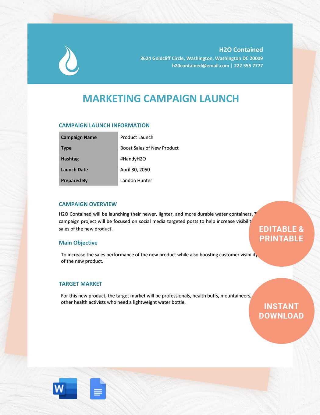 Marketing Campaign Launch Template