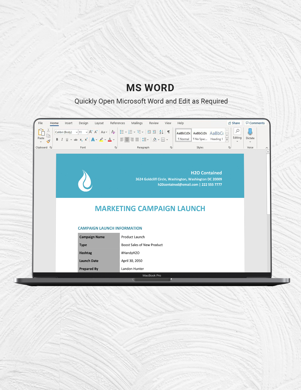 Marketing Campaign Launch Template