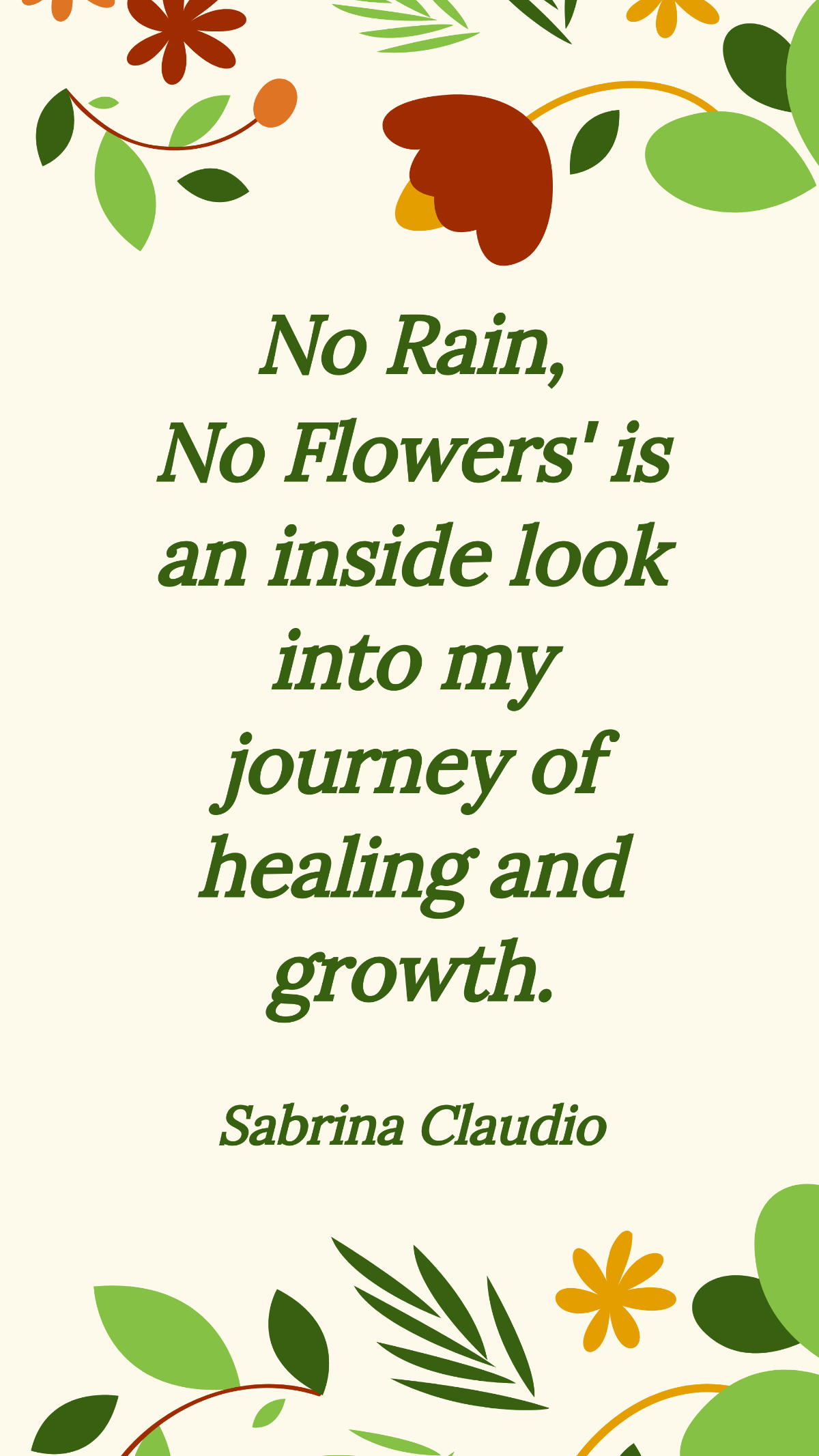Free Sabrina Claudio - No Rain, No Flowers' is an inside look into my journey of healing and growth. Template