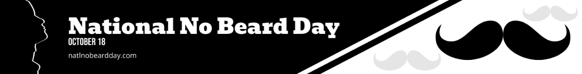 National No Beard Day Website Banner Template