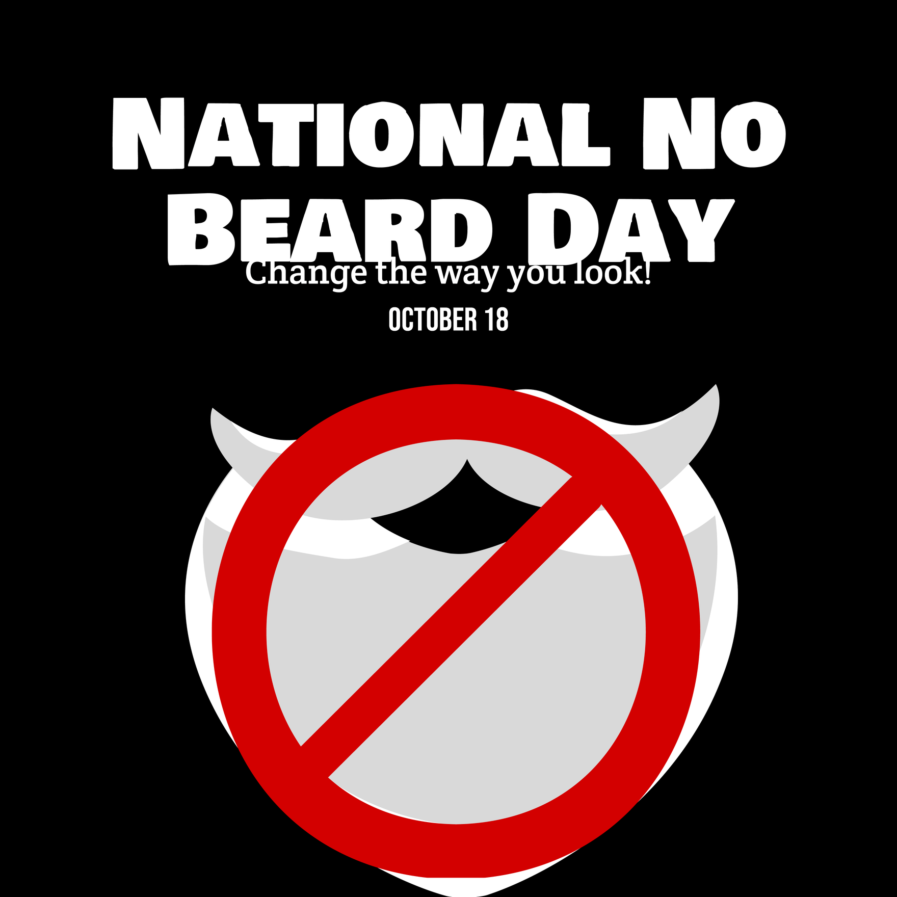 National No Beard Day Instagram Post