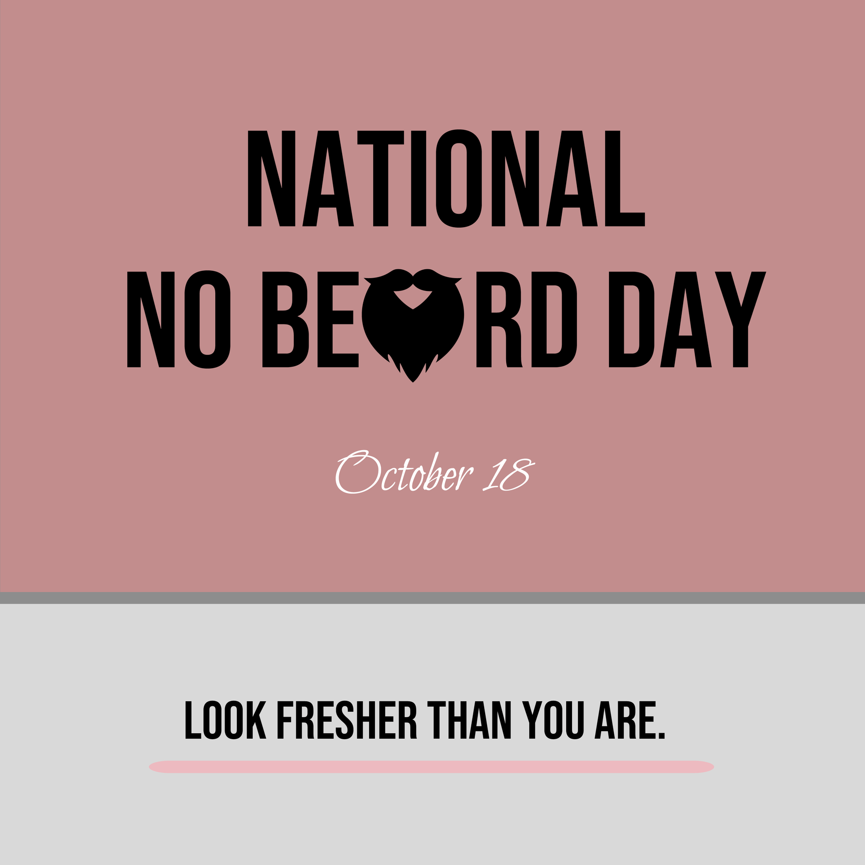 National No Beard Day FB Post