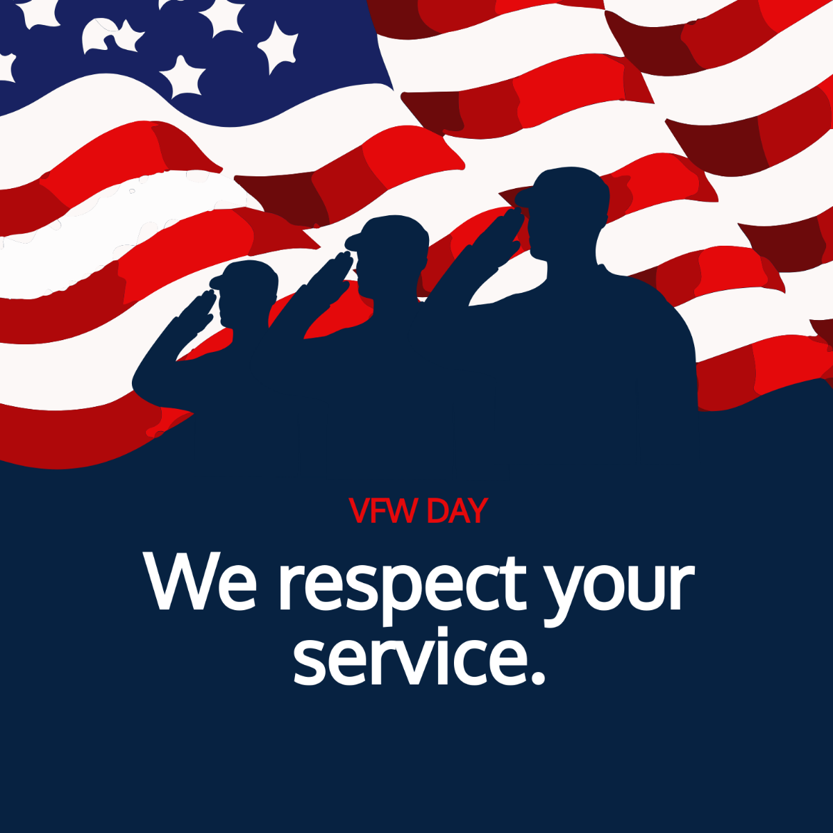 Free VFW Day Poster Vector Template