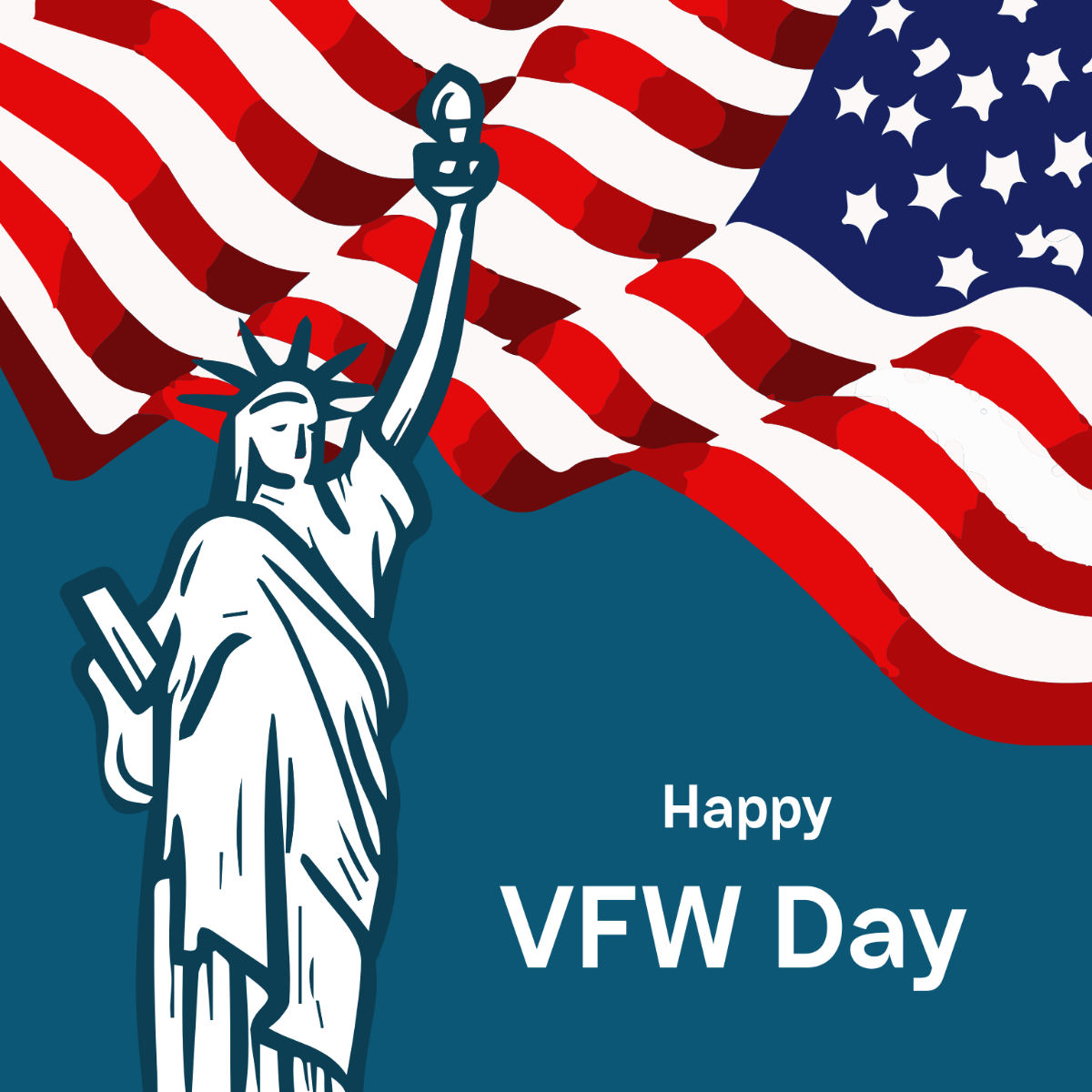 Free Happy VFW Day Vector Template
