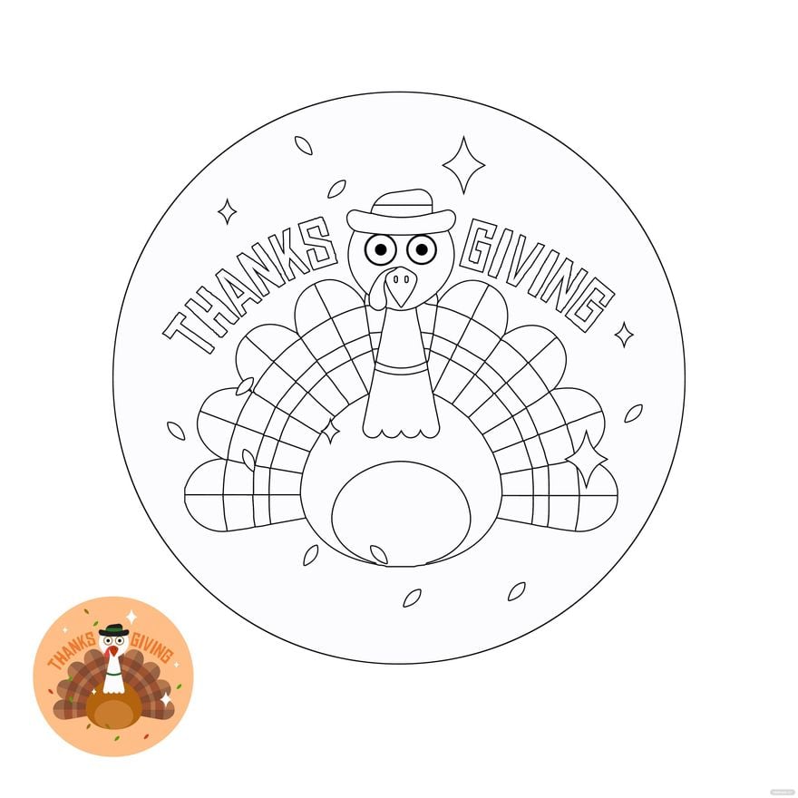Free My First Thanksgiving Coloring Page